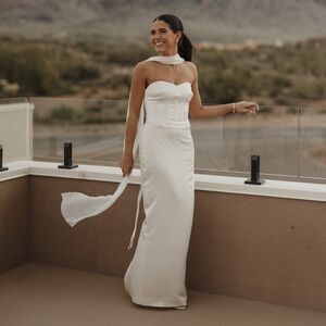 Reformation Ariyah Corset Satin Maxi Dress